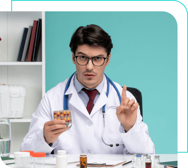 Doctor explaining medication